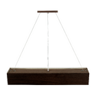 Pendente Wood Retângular 124cm - 2 Luzes G13 - Málaga