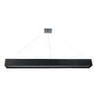 Pendente Wood Retângular 124cm - 2 Luzes G13 - Preto