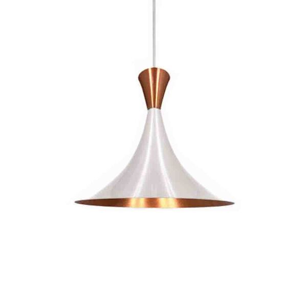 Pendente Xangai Branco/cobre 23 5x24cm 9714