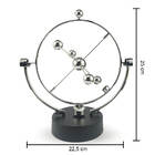 Pendulo De Newton Cinético Giratório Magnético Esferas Mesa E