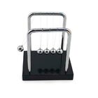 Pêndulo De Newton Com Base Preta E Suporte Em Metal Enfeite P