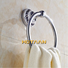 Pendurador de Toalha Argola Vintage Retrô Cromado com Porcela