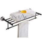 Pendurador De Toalha Retrô Barra Quadruplo Preto C Porcelana