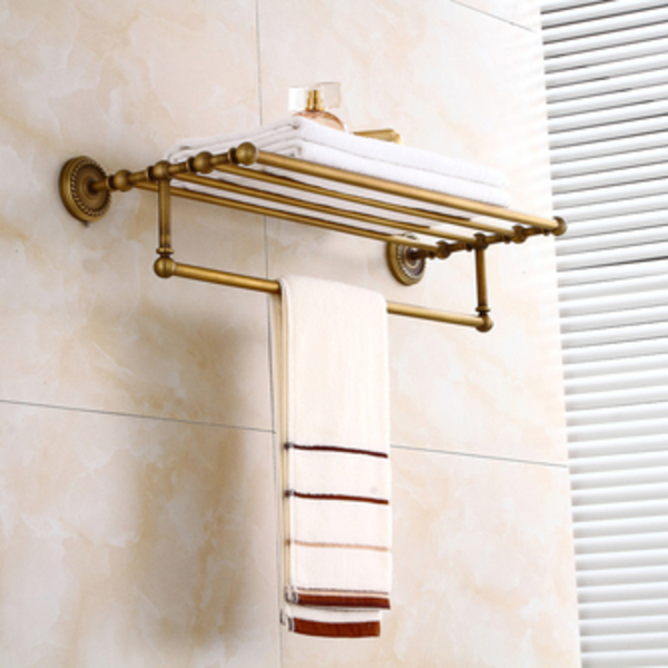 Pendurador de Toalha Vintage Quádruplo Bronze Antigo 80309B