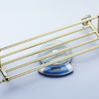 Pendurador de Toalha Vintage Quádruplo Dourado Ouro com Porce