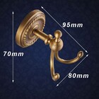 Pendurador De Toalha Vintage Retrô Gancho Duplo Bronze Antigo