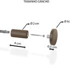 Pendurador Gancho Multiuso Cinza 6cm