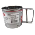 Peneira Farinha Cozinha Malha  Aço Inoxi Caneca Dispenser