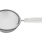 Peneira Utilita Em Aco Inox Com Cabo De Polipropileno Branco