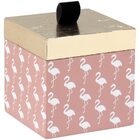 Penélope Caixa Organizadora Decoração 10x10x10cm Madeira Rosa