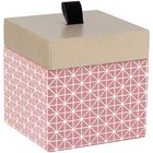 Penélope Caixa Organizadora Decoração 12x12x12cm Madeira Rosa
