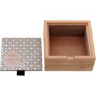 Penélope Caixa Organizadora Decoração 6x13x13cm Madeira Bege