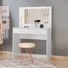 Penteadeira 02 Gavetas Com Espelho E Led Léia Henn