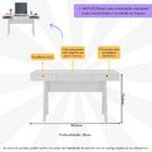 Penteadeira 131,5cm Com 2 Gavetas 1 Porta Basculante E Espelh