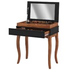 Penteadeira 1 Gaveta 1 Porta Com Espelho Sophia M19 Preto/imb