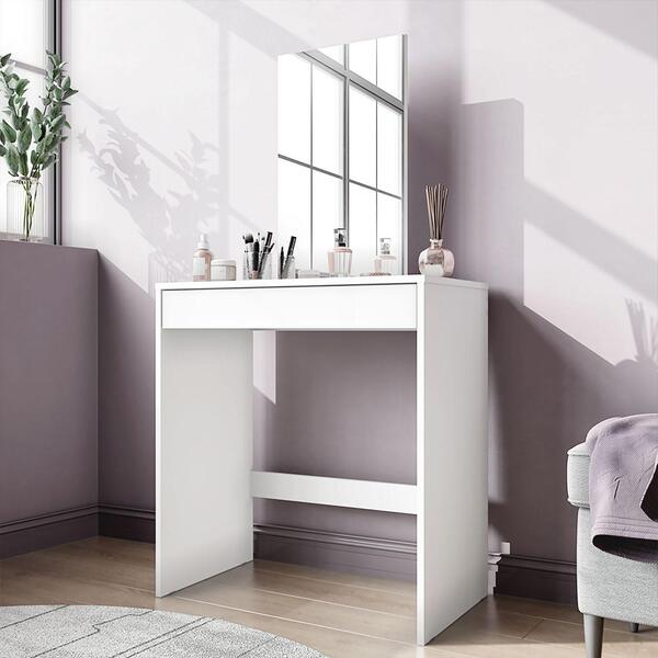 Penteadeira 1 Gaveta Com Divisor E Espelho Politorno Kansas B