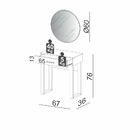 Penteadeira 1 Gaveta F34 Dalla Costa