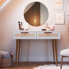 Penteadeira 2 Gaveta Retrô 100cm X 53,6cm X 77cm Branco