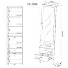 Penteadeira 2 Gavetas Com Armário Porta Jóias Tecno Mobili Br