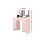 Penteadeira 2 Portas 3 Gavetas Com Espelho Realeza  Rosê