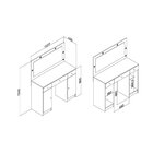 Penteadeira 3 Gavetas 2 Portas Msm 442 Movelbento Branco