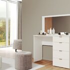 Penteadeira 4 Gavetas E Espelho Lis Branco