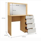 Penteadeira 4 Gavetas E Espelho Lis Canary/off White