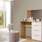 Penteadeira 4 Gavetas E Espelho Lis Canary/off White