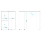 Penteadeira 4 Nichos Branco Mdp 15mm