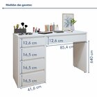 Penteadeira 5 Gavetas 100% Mdf Sem Espelho Giulia Yescasa Bra