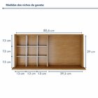 Penteadeira 5 Gavetas 100% Mdf Sem Espelho Giulia Yescasa Nat