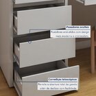 Penteadeira 5 Gavetas 100% Mdf Sem Espelho Giulia Yescasa Off