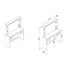 Penteadeira 5 Gavetas 117cm  Rosa