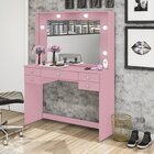 Penteadeira 5 Gavetas 117cm  Rosa