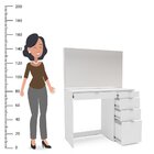 Penteadeira 5 Gavetas 1 Divisor Linden  Branco