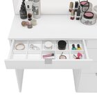 Penteadeira 5 Gavetas 1 Divisor Linden  Branco