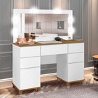 Penteadeira 5 Gavetas 2 Portas Camarim Clean Potente Móveis B