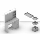 Penteadeira 5 Gavetas 3 Nichos Blum Branco