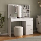 Penteadeira 5 Gavetas 3 Nichos Branco Com Espelho - Foscarini