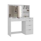 Penteadeira 5 Gavetas 3 Nichos Branco Com Espelho - Foscarini