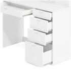 Penteadeira 5 Gavetas Branco Brilho