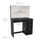 Penteadeira 5 Gavetas Com Espelho Linden Preto