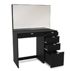 Penteadeira 5 Gavetas Com Espelho Linden Preto
