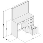 Penteadeira 5 Gavetas Com Espelho Linden Preto