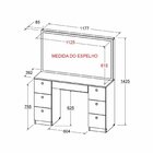 Penteadeira 7 Gavetas 120x145,5cm Pe-50 Preto