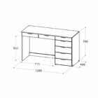 Penteadeira 7 Gavetas 120x76cm Pe-90 Branco