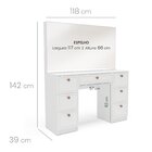 Penteadeira 7 Gavetas Pérola Yescasa Branco