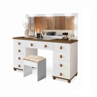 Penteadeira 9 Gavetas Banqueta Led Espelho E Divisórias Eloa