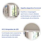 Penteadeira 9 Gavetas Com Espelho E Led 8402 Branco