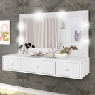 Penteadeira Aérea Gabinete Alin Led 3 Gavetas